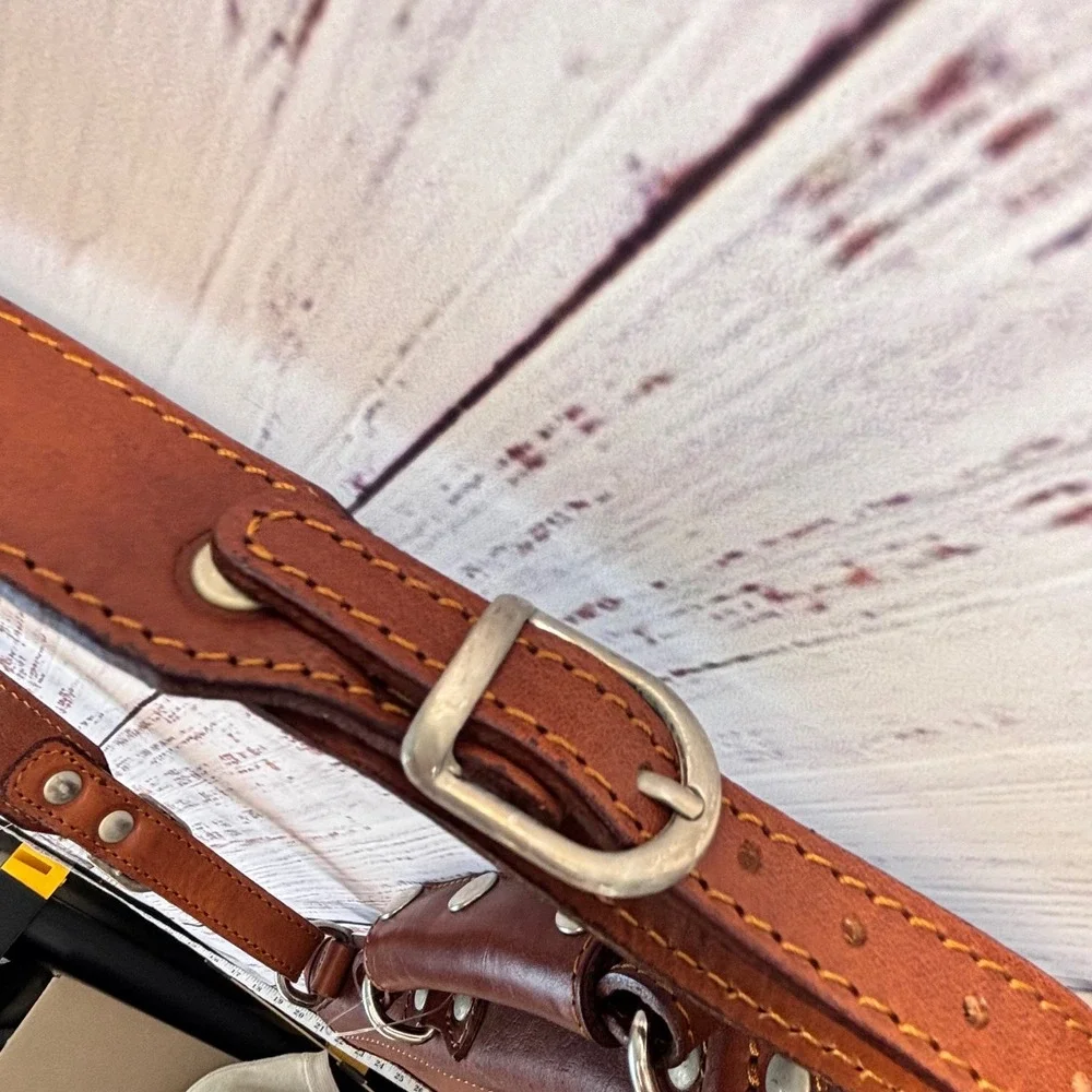 Italian Leather Briefcase Messenger Bag‎ Turnlock Medici Firenze Veg-Tanned